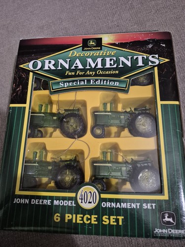 Vintage John Deere Model 4020 Special Edition Ornaments 6 PC Set Brand ...