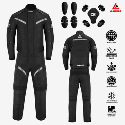 Motorrad Herren Racing gepanzert wasserdicht Textil Hose Jacke Motorradanzug