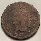 1865 Indian Head Cent AG Details First Year Bronze BN250