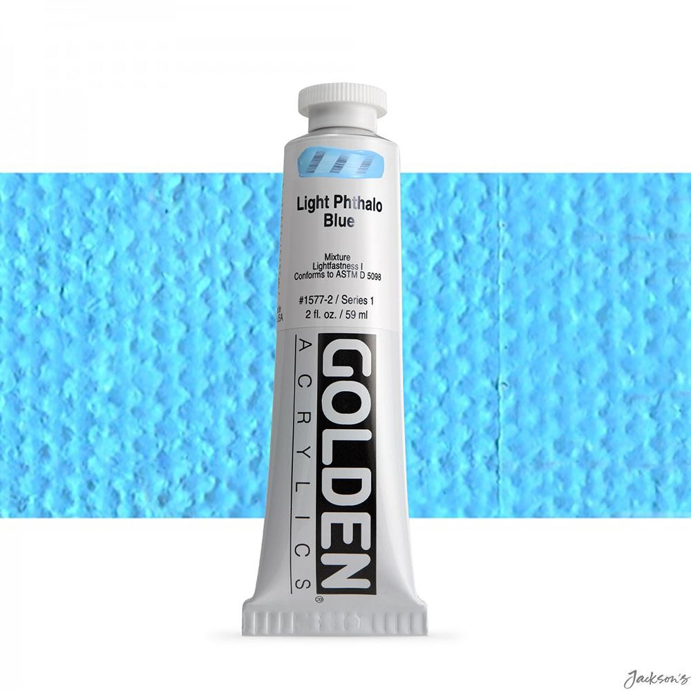 Golden Heavy Body Acrylic Paint 59ml Light Phthalo Blue Artist Colour Tube