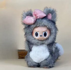 Handmade plushy gray forest animal fur outfit Fits 17cm Labubu Monster doll New — photo 9