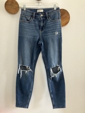 Abercrombie  Fitch The Skinny High Rise Jeans Distressed Denim Size 25/0R