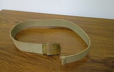 Vintage 1950s Boy Scouts BSA Beige Khaki Uniform Belt  Solid Brass Buckle