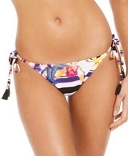Trina Turk Treasure Cove Printed Side-Tie Bikini Bottoms Tropical Sz 4