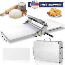 Manual Pastry Maker Dough Sheeter Pastry Machine Adjustable Thickness 0-25mm US
