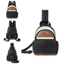 Sling Bag for Women Leather Women's Backpack Small Convertible Backpack Purse...