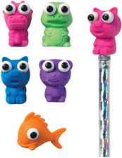 Raymond Animal Pencil Top Erasers for Kids Pack of 50