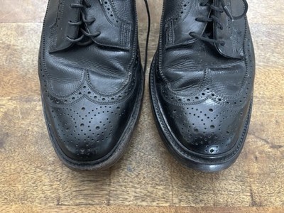 Vintage Florsheim Imperial Black Punched Wingtip Brogue  display picture 3