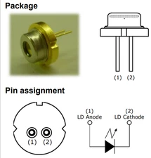 1PCS Panasonic KLC310FL01WW 378nm 500mW Ultraviolet Laser Diode