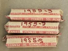 3 Rolls of  (50 coins ) 1955-S   Lincoln cents avg. cir's 150 Total Cents.
