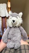 Genuine Jellycat Bashful Wolf (Medium) - RETIRED - BNWT