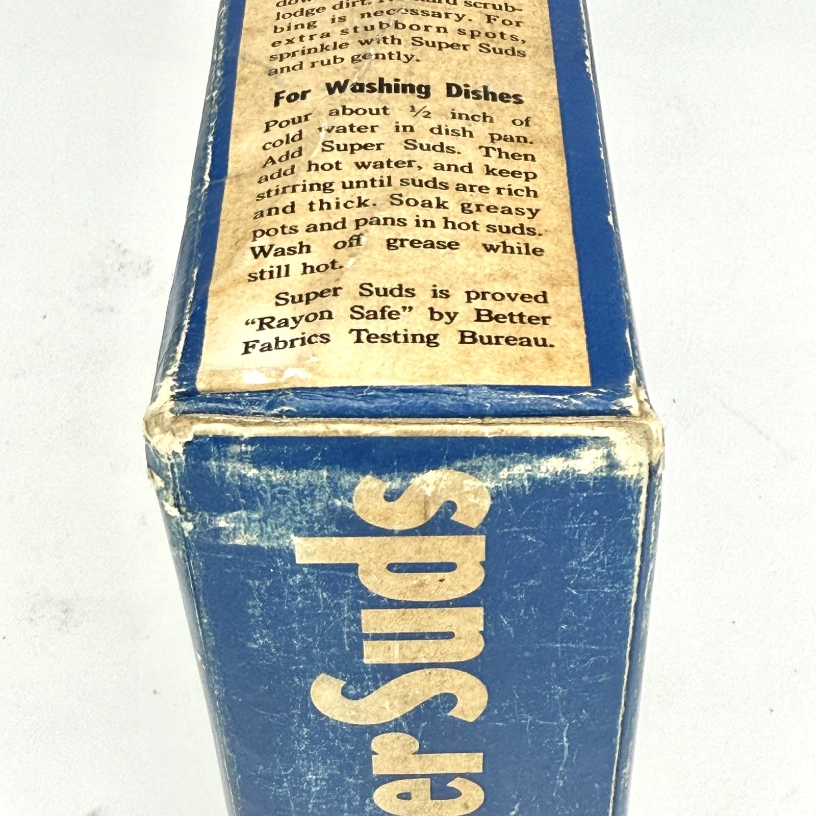 Vintage SUPER SUDS Box Soap -1 pound 7 ounces Colgate Palmolive Peet Unopened