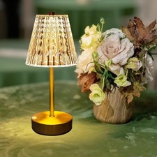 Gold Cordless Table Lamp Rechargeable,5000mAh Battery Operated Lamps,Mini Sma...