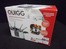 Quigg Elektrisches Fondue, for up To 8 People, Boxed, Silver #IK-688