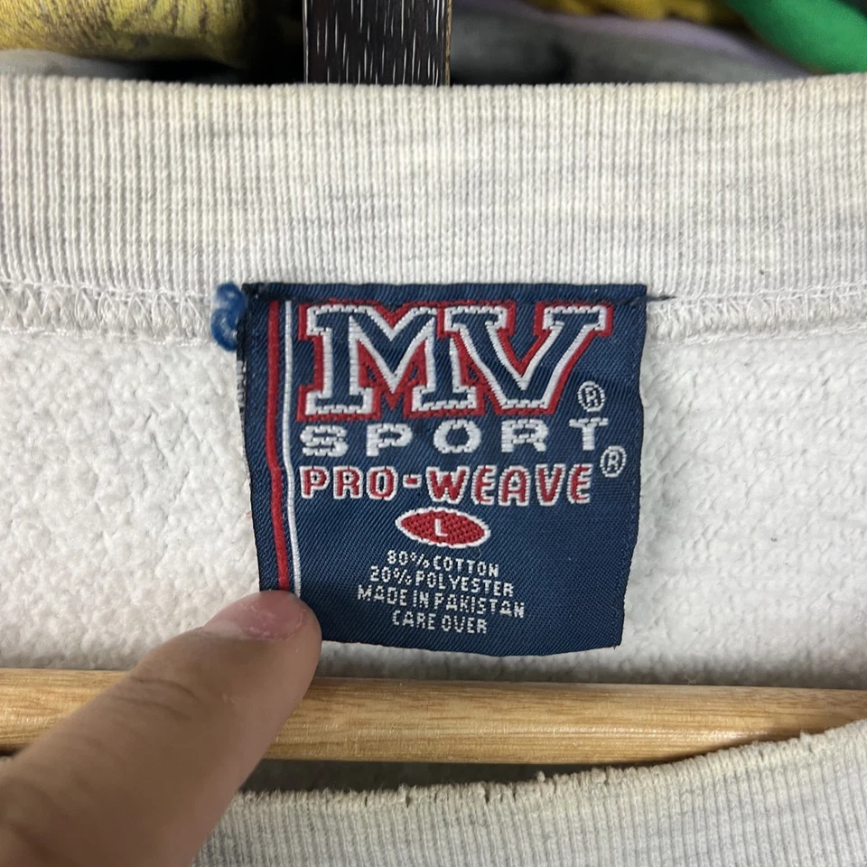 Vintage 90s MV Sport Size Large Colorado Buffaloes Sweatshirt Heather Weave Ncaa Foto 4 de 4