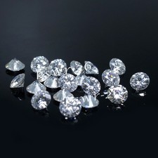 Natural D Color VVS1 White 1.10 MM Round Brilliant Cut Diamond 20 Pcs Lot KS 1