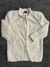 Hunters Run Linen Blend Blazer Womens M Cream Lightweight Casual Jacket