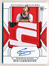 2024-25 National Treasures Bub Carrington RPA Patch Auto Rc #124 (08/25) JSY #