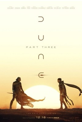 Dune Part 3 (Chalamet, Zendaya) Official Movie Poster DS 27 x40  Mint