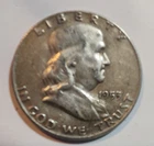 1953- D Franklin Half Dollar 50C Business Strike   90% Silver