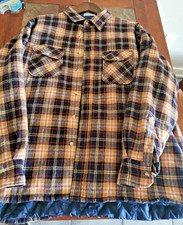 Vtg 1980s Outdoor Exchange Plaid Flannel Shirt Jacket Quilted Liner Sz XL Mens