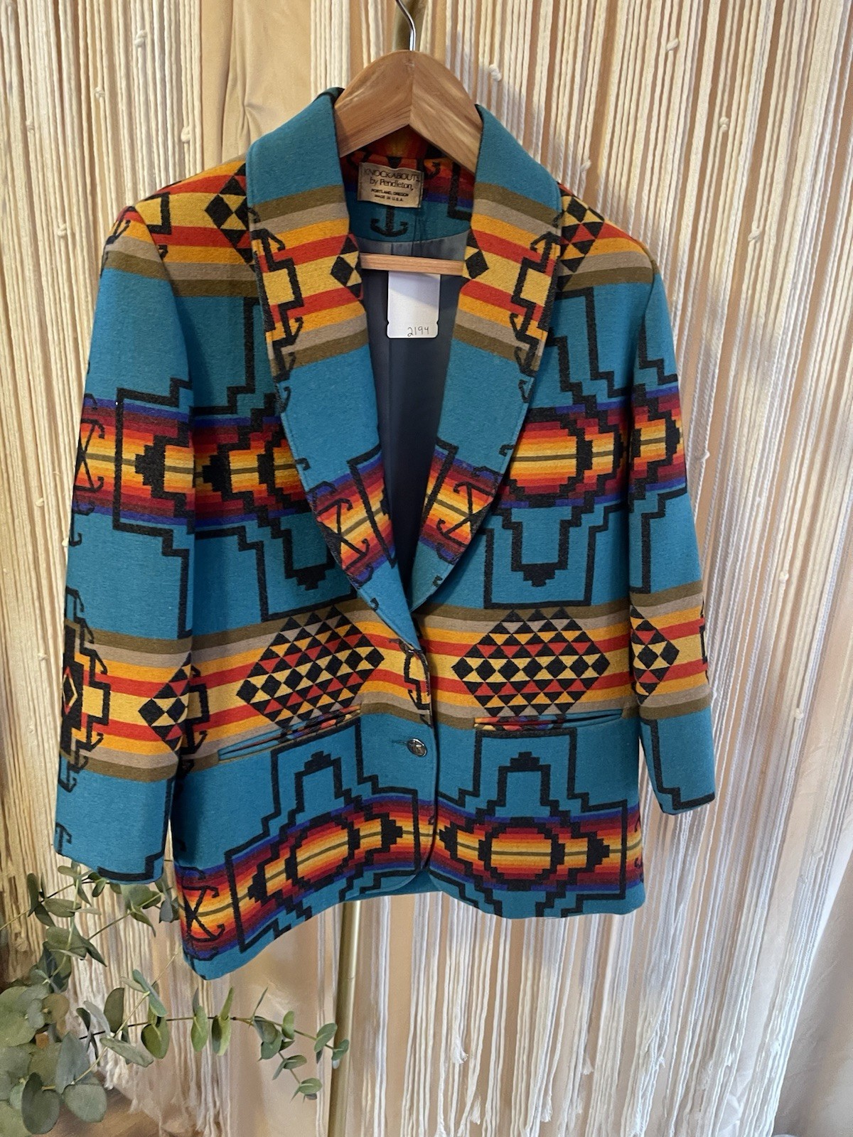 Vintage Pendleton Knockabouts Southwestern Aztec Pattern Jacket