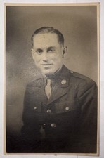 Vintage WW2 Era Military Photo Soldier Sepia 5.25 X 3.25