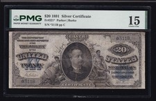 US 1891 $20 Manning Silver Certificate STAR Note FR 321* PMG 15 (311*)