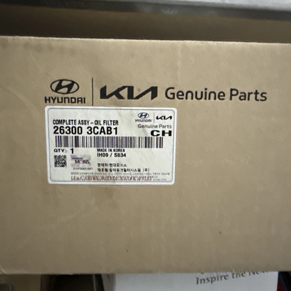 Carcasa de filtro de aceite de motor para 13-18 Hyundai Santa Fe 3.3 263003CAB1 Gas Foto 2 de 4
