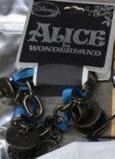 Disney Alice in Wonderland Chunky Bronze Tone Charm Bracelet Adjust Toggle Vtg