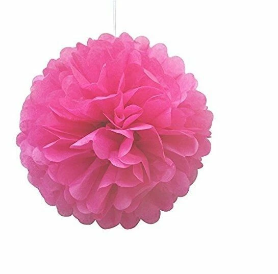 Pink Paper Pom Pom Party Decorations