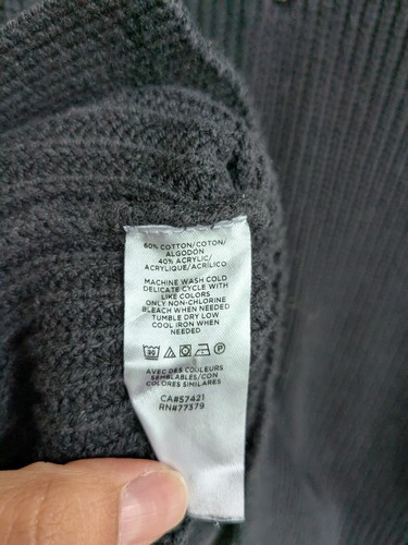Ann Taylor Pullover S schwarz Oversize Grobstrick Rippstrick Fischer Half Zip Pulli - Bild 10 von 10