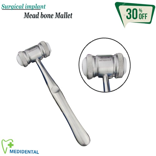Marteau Maillet Chirurgical En Acier Inox - Pour Implantologie Dentaire - Neuf