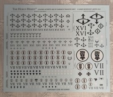 Horus Heresy Legiones Astartes Age of Darkness Transfer Sheet, Decals, 40K, GW
