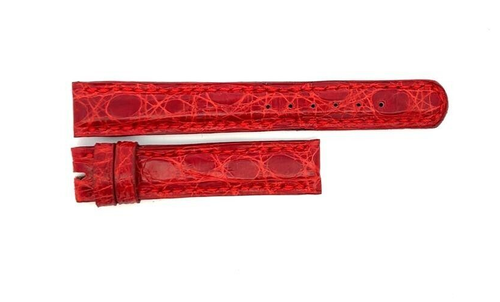 Bvlgari Women's 14mm x 14mm Red Leather Watch Band - Picture 2 of 3