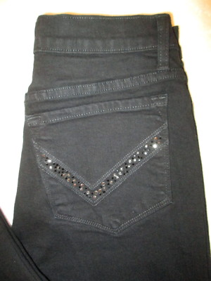 Not Your Daughters Jeans NYDJ Stretch Womens Boot Black Jeans Size 4 x 30 Mint