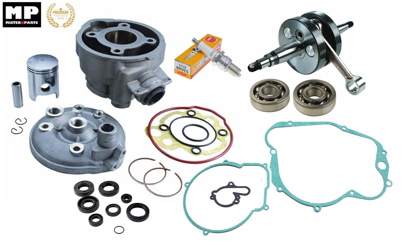 Cylindre AM6 haut et bas moteur complet en alu pour moto RS50 TZR