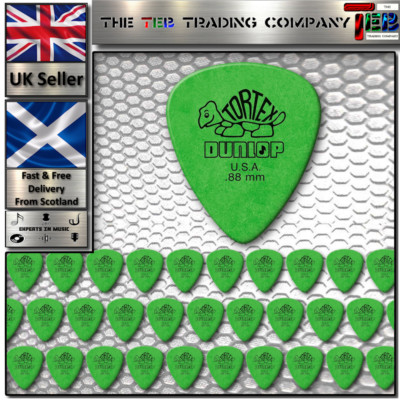 Dunlop Tortex Standard Gitarren-Plektren - grün 0,88 mm - 1,2,3,6,12,20,50 - UK