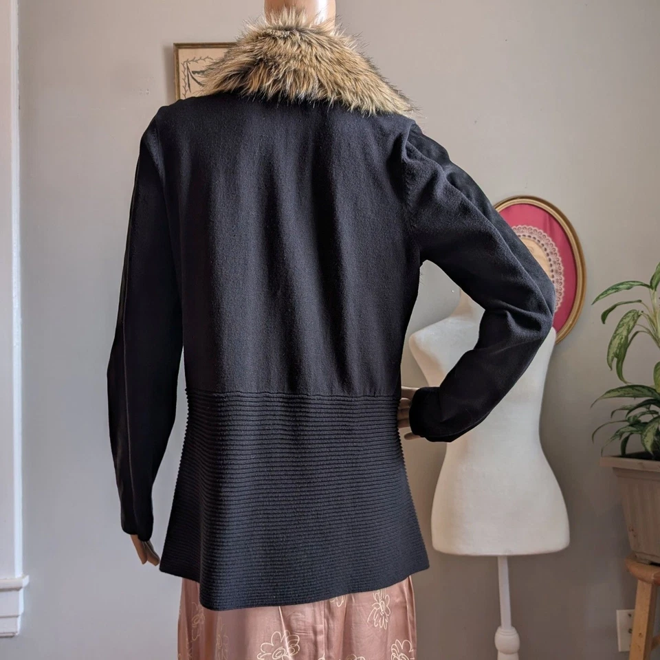 Cárdigan tejido INC suéter imitación gamuza piel tejido abierto talla grande Foto 2 de 4