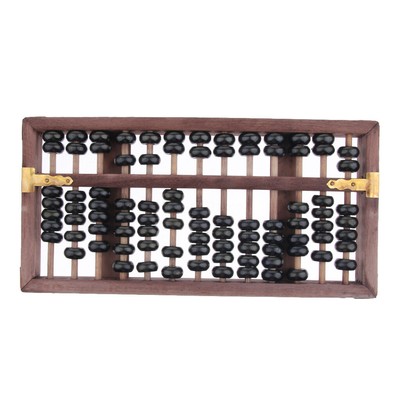 Instruction Vintage Chinese Wooden Bead Arithmetic Abacus W