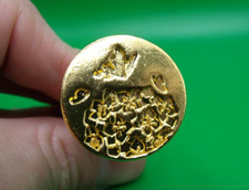 Modern Goldtone Metal Wood Butterfly Flower Garden Sealing Wax Stamp Seal