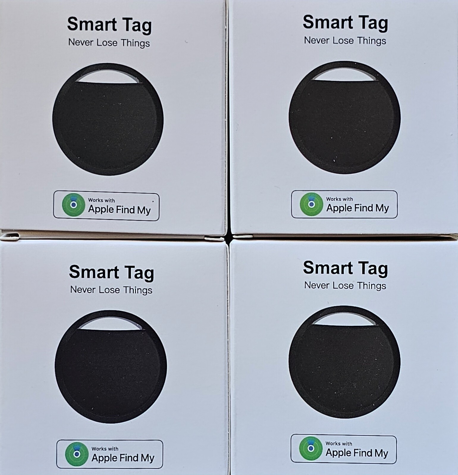 4-Pack Oscanna Tracker Tag for Apple Find My Airtag in Black