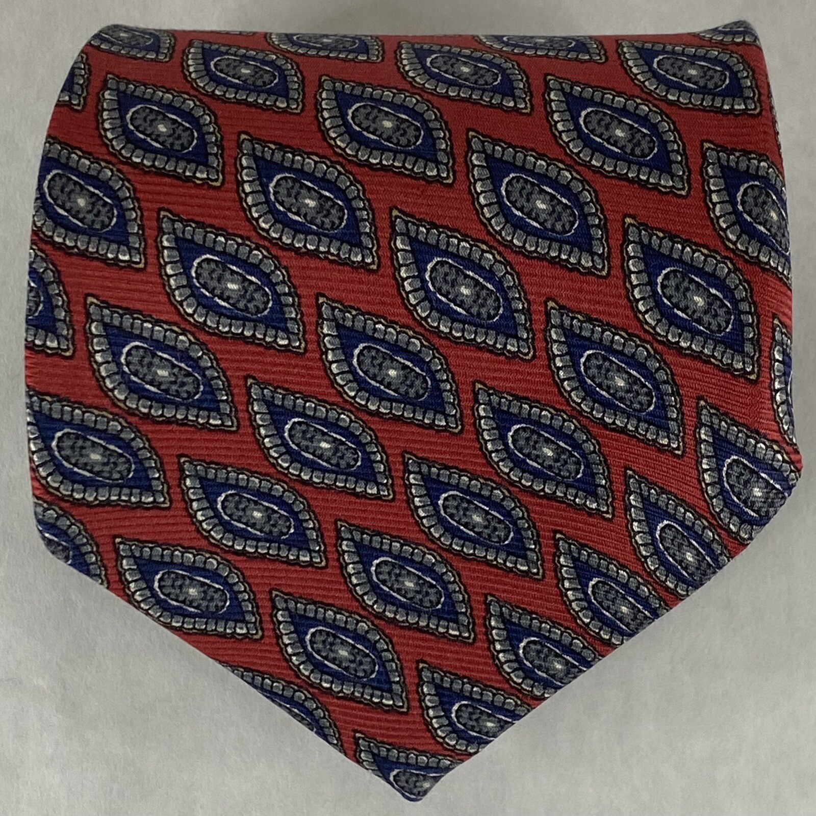 Robert Talbott Nordstrom Peach Finest Silk Hand-Printed in Italy Vintage Tie image 3