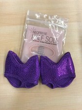 Danshuz Neoprene 6439 Purple Sparkle Size L Half Sole Lyrical Dance Shoes