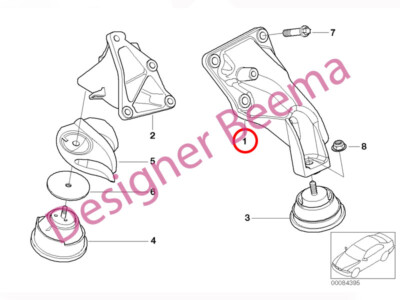 BMW 3 Series E46 Left NS Engine Mount Support Bracket 6753167 N42  