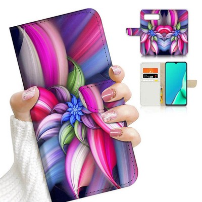 ( For Google Pixel 8 Pro ) Wallet Flip Case Cover AJ23895 Abstract Flower
