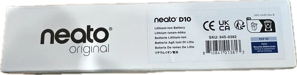 Новый подлинный подлинный аккумулятор для Botvac D8 D9 D10 205-0022 6200Mah 945-0382 - Изображение 2 из 4