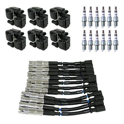 NGK 6 Ignition Coil Wires 12 Iridium Spark Plugs Kit For Crossfire 3.2 V6