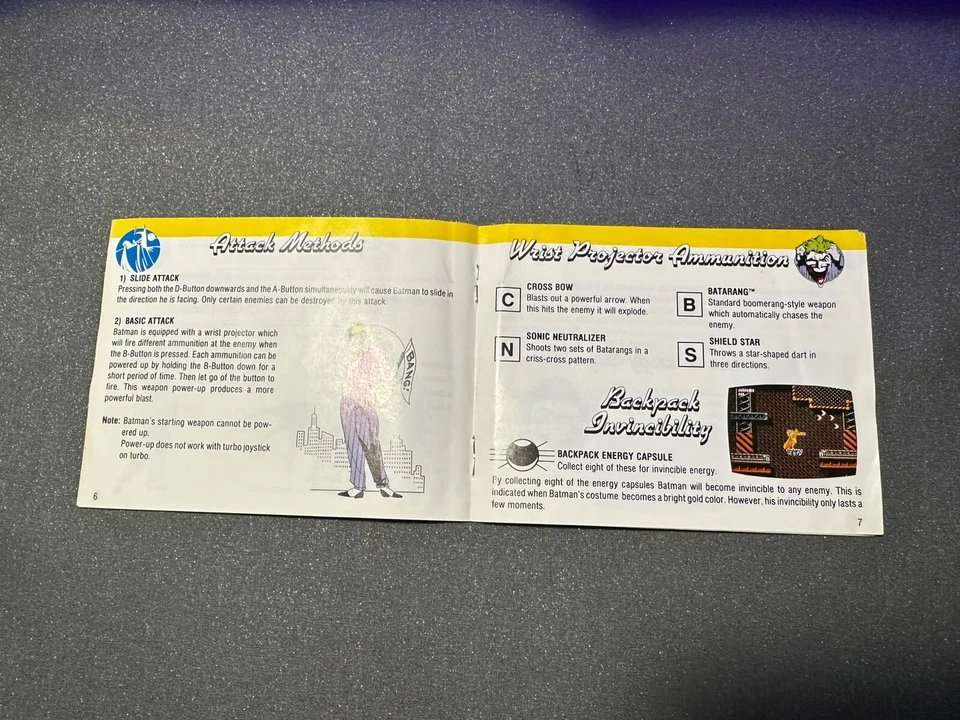 Batman Return Of The Joker Original Nintendo NES Manual Only - Image 3 of 3