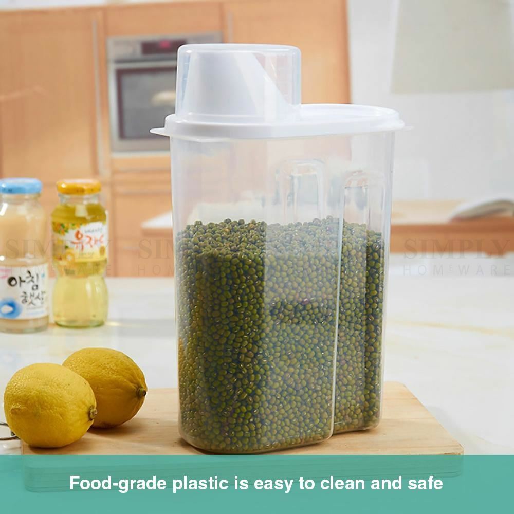 Wasel Plastic Dried Food Storage Containers Lids Box Jars Airtight